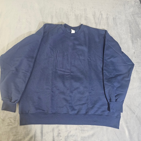 Hanes Other - Hanes Ultimate Cotton Sweatshirt Mens 2XL Navy Blue Crewneck Fleece Pullover 029